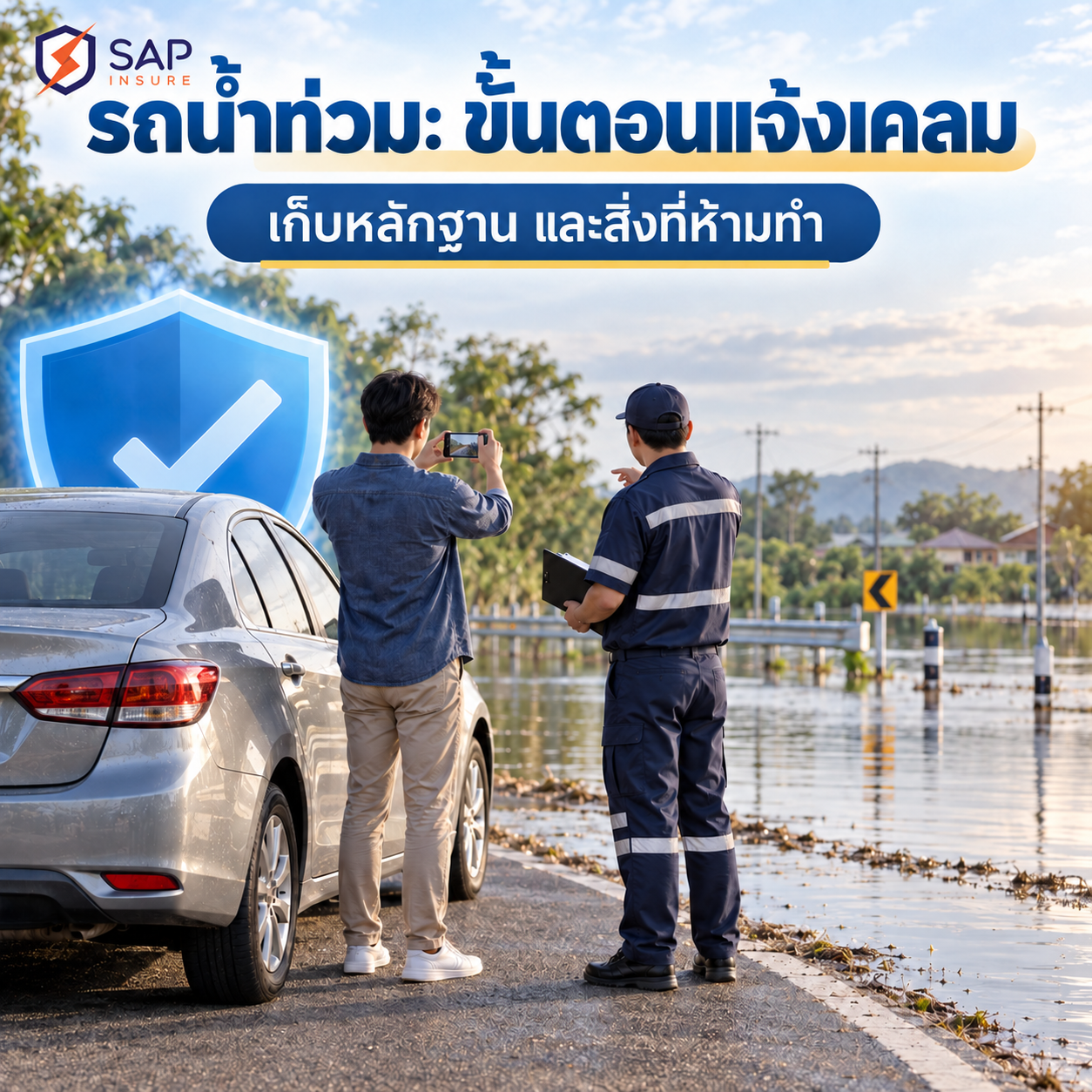 รถน้ำท่วม: ขั้นตอนแจ้งเคลม เก็บหลักฐาน และสิ่งที่ห้ามทำ