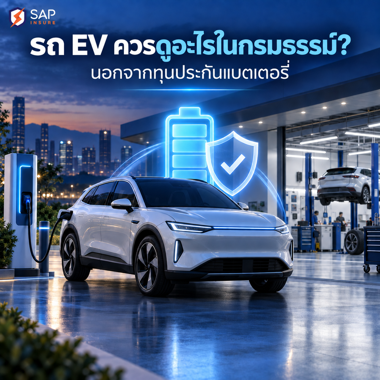 รถ EV ควรดูอะไรในกรมธรรม์ นอกจากทุนประกันแบตเตอรี่